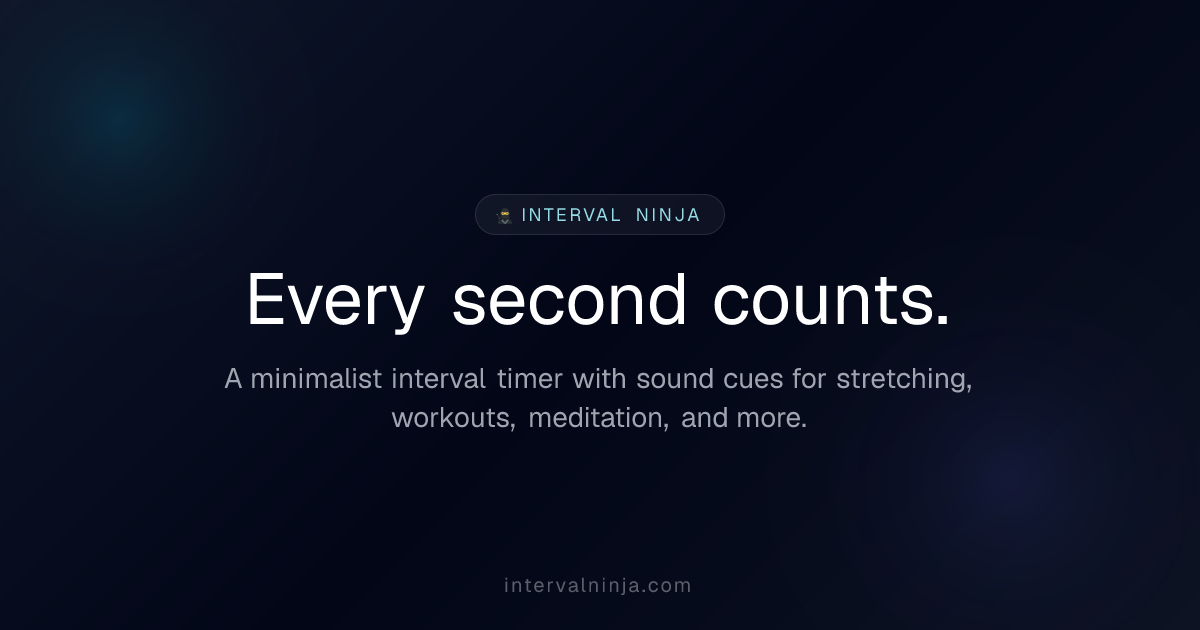Interval Ninja — Interval Timer with Sound Cues
